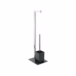 Combiné Wc de la marque MSV. Cet ensemble associe le rouleau papier wc et la brosse wc ce qui vous permettra optimiser l'agen ...