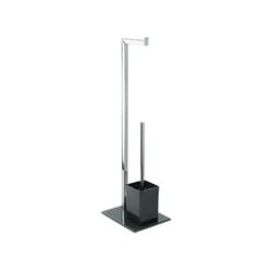 MSV - Combiné Wc Inox & Verre Noir