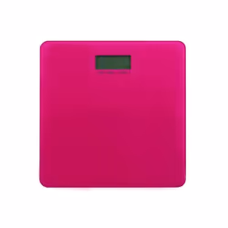 MSV PÈSE PERSONNE VERRE, Pèse-personne électronique, 180 kg, 100 g, Fuchsia, kg, lb, ST, Carré