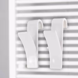 Description générale Ce lot de deux crochets de suspension en plastique blanc est spécialement conçu pour être utilisé comme  ...