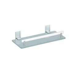 MSV Estante DE Aluminio Y Vidrio TABARCA 30X13 CM, Cromado, 30x30x13 cm Aluminium, Verre Mural Serviteur de douche