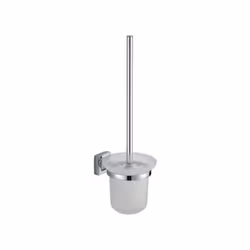 MSV TOILET BRUSH WITH BRACKET ZINC CHROME LUCCA CHROME, Support et brosse pour toilettes, Chrome, 115 mm, 400 mm