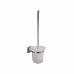 MSV BROSSE WC, Support et brosse pour toilettes, Chrome, Blanc, 115 mm, 135 mm, 360 mm