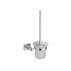 MSV BROSSE WC, Support et brosse pour toilettes, Laiton, Transparent, 162 mm, 122 mm, 360 mm