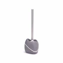MSV BROSSE WC, Support et brosse pour toilettes, Gris, Polyrésine, Acier inoxydable, 365 mm, 13 cm