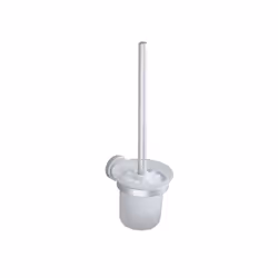 MSV BROSSE WC, Support et brosse pour toilettes, Aluminium, Transparent, Aluminium, 156 mm, 114 mm, 350 mm