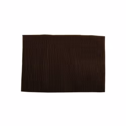 MSV Alfombrilla de baño, Marrón, 60x40, Marron, Monochromatique, Rectangulaire, Polyester, 40 x 60 cm