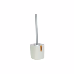 MSV Brosse Wc avec support Ciment IGUACU, Support et brosse pour toilettes, Blanc, Ciment, Acier inoxydable, 105 mm, 105 mm