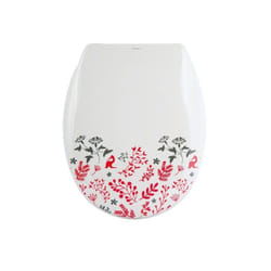 MSV 3700703957461 siège de toilette Abattant rigide Rouge, Blanc