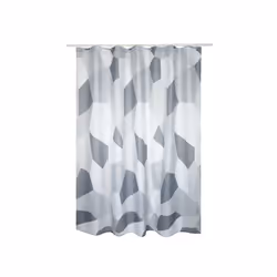 MSV "Origami – Cortina de Ducha (poliéster, Multicolor, 180 x 200 cm, Motif, Anneau, Polyester, Gris, Blanc, 30 °C, 1800 mm