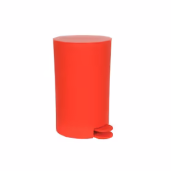 MSV POUBELLE À PÉDALE, 3 L, Rond, Polypropylène (PP), Rouge, Pédale, 145 mm