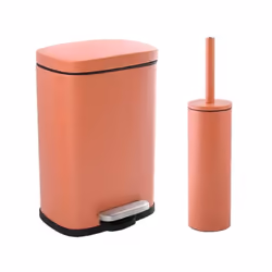 Set Poubelle à pédale 5L & Brosse Wc de la marque Spirella. PRATIQUE: Lot de 2 accessoires assortis idéal pour la salle de ba ...