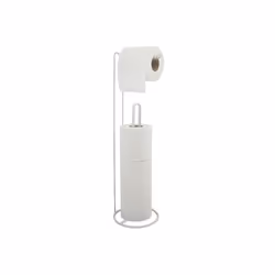 Porte rouleau papier Wc de la marque MSV. Dérouleur de papier Wc avec réserve papier WC sur pied . Design pour des WC organis ...