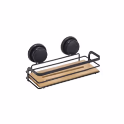 MSV 143348, Acier, Bois, Noir, Bois, Mural, Serviteur de douche, Mat