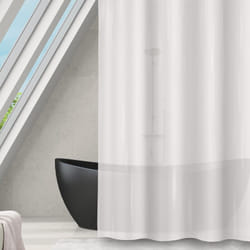MSV - Rideau de douche Polyester romana 240x200cm Blanc transparent