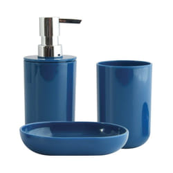 MSV - Lot de 3 accessoires de salle de bain inagua Bleu Marine