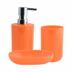 Lot d'accessoires salle de bain INAGUA de la marque MSV. - ENSEMBLE D'ACCESSOIRES : Harmonisant fonctionnalité et esthétique, ...