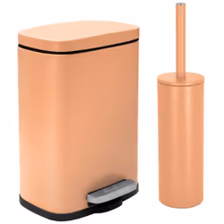 Set Poubelle à pédale 5L & Brosse Wc de la marque Spirella. Tendance et élégant, Lot de 2 accessoires assortis idéal pour la ...