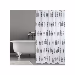 Rideau de douche de la marque MSV. MADE IN EUROPE, QUALITÉ PREMIUM, tissu imperméable et anti-moisissure, ce rideau de douche ...