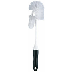 Porte-balai blanc et brosse recoin balayette de rechange