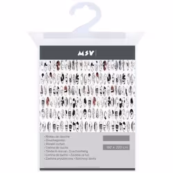 Rideau de douche - Graphic design - PEVA - 180 x 200 cm - MSV