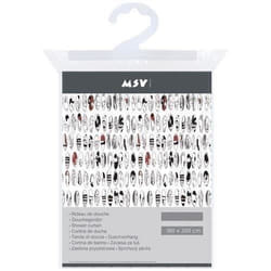 Rideau de douche - Graphic design - PEVA - 180 x 200 cm - MSV