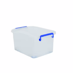 MSV 3700703981466, Boîte de rangement, Bleu, Transparent, Rectangulaire, Polypropylène (PP), Monochromatique, Universel
