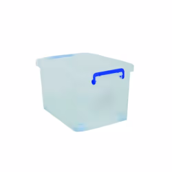 MSV 3700703981473, Boîte de rangement, Bleu, Transparent, Rectangulaire, Polypropylène (PP), Monochromatique, Universel