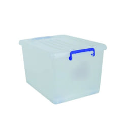 MSV 100148 Boîte de rangement Rectangulaire Polypropylène (PP) Transparent, Blanc