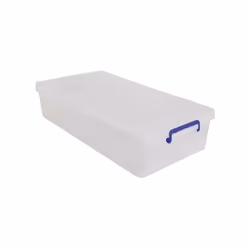 MSV BOITE DE RANGEMENT À ROULETTES, Boîte de rangement, Transparent, Blanc, Rectangulaire, Polypropylène (PP), Monochromatiqu ...