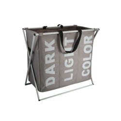 MSV 3700703983828 panier à linge Rectangulaire Aluminium, Polystyrène Taupe