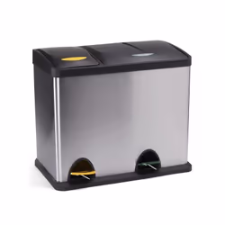 MSV Poubelle à pédale Tri Sélectif Inox