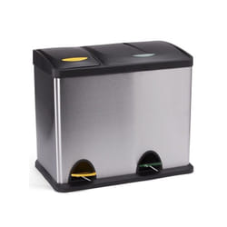 MSV Poubelle à pédale Tri Sélectif Inox