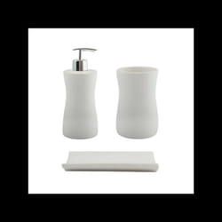Ensemble 3 accessoires de salle de bain Céramique PALMA Blanc MSV