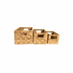 Lot de 3 paniers en jacinthe deau MSV