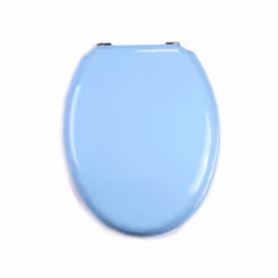 MSV ABATTANT WC, Allongé, Abattant rigide, Cyan, Panneaux MDF, 365 mm, 425 mm