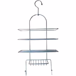 MSV Etagère de douche à suspendre chromée - 25x53x11 cm