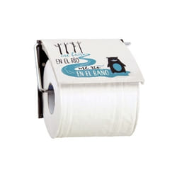 MSV - Porte rouleau papier wc mural rio Bleu & Blanc