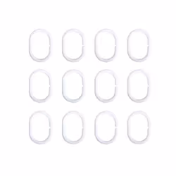 MSV 3700703992707 rideau de douche Anneau Polyvinyl chloride (PVC) Blanc