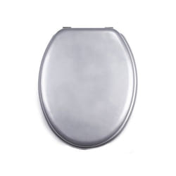 MSV Abattant WC MDF CLEO Argent - Charnières Inox