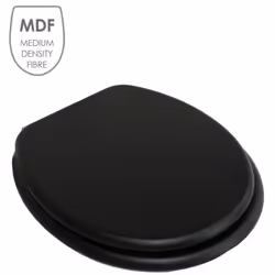 MSV 3700703993421 siège de toilette Abattant rigide Panneaux MDF Noir