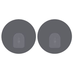 MSV - Lot de 2 crochets rond muraux repositionnables Gris