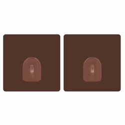 Lot de 2 crochets adhésifs muraux repositionnables Chocolat MSV