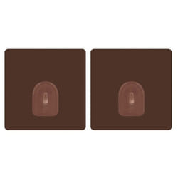 Lot de 2 crochets adhésifs muraux repositionnables Chocolat MSV