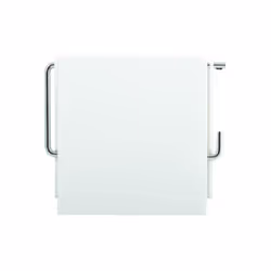 MSV PORTE ROULEAU PAPIER WC, Dérouleur papier toilette, Chrome, Blanc, Polystyrène, Métal, 130 mm, 115 mm, 150 mm