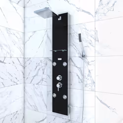 Description générale Cette colonne de douche en verre peint est un ajout élégant à votre salle de bain. Elle est équipée d'un ...