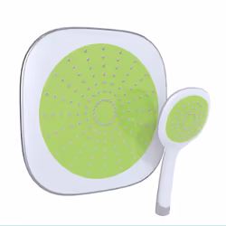 Douche de tête carrée et douchette a main picots anticalcaires - GREEN SHOWER CONCEPT