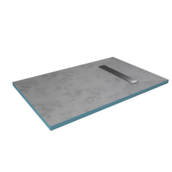 Receveur de douche à carreler AURLANE - 90x140cm recoupable avec bonde caniveau