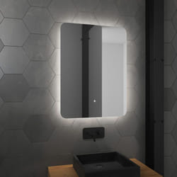 Miroir salle de bain rétroéclairé à led 60x80x3.5 cm - atmosphere
