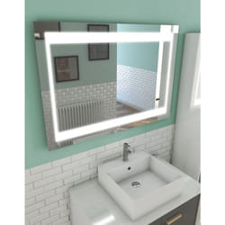 Aurlane - miroir salle de bain led auto-éclairant chronos 100x70x4.5cm